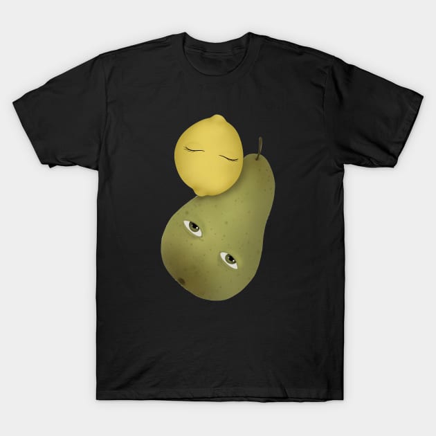 Sleeping lemon and pear T-Shirt by SYLPAT